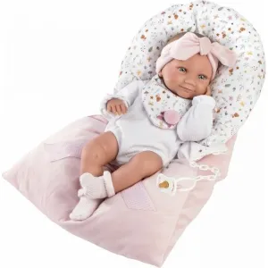 LLORENS - 73901 NEW BORN DÍVKO - realistická panenka miminko s celovinylovým tělem - 40 cm