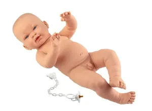 LLORENS - 45001 NEW BORN CHLAPEK - realistické miminko s celovinylovým tělem