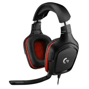 Herní sluchátka Logitech G332 Leatheratte Stereo Gaming Headset, red
