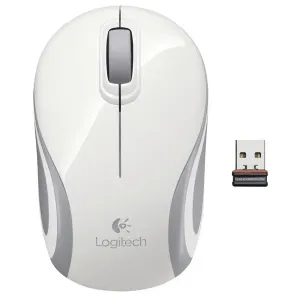 Optická Wi-Fi myš Logitech M187 910-002735, ergonomická, integrovaný scrollpad, bílá