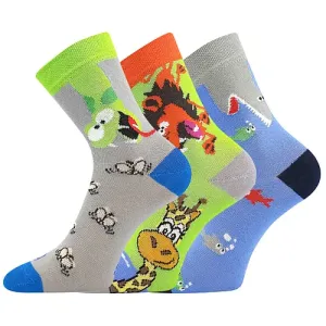 Chlapecké ponožky Lonka - Woodik zvířátka, mix barev Barva: Mix barev, Velikost: 25-29