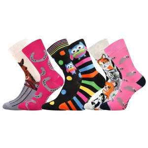 Dívčí ponožky Lonka - Doblik dívka, mix barev Barva: Mix barev, Velikost: 20-24