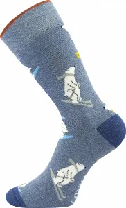 Froté ponožky Lonka - Frooloo, medvědi na lyžích Barva: Modrá, Velikost: 43-46