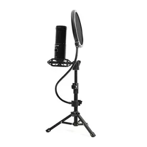 LORGAR Mikrofon Soner 721 pro Streaming, kondenzátorový, Volume, černý