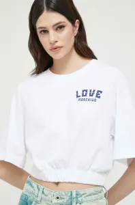 Bavlněné tričko Love Moschino bílá barva #5055124