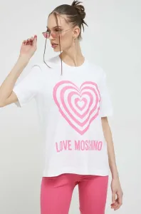 Bavlněné tričko Love Moschino bílá barva #4987016