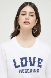 Bavlněné tričko Love Moschino bílá barva #5055121