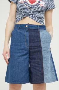 Džínové šortky Love Moschino dámské, vzorované, high waist