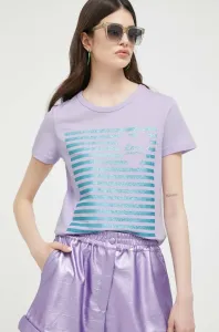 Tričko Love Moschino fialová barva