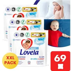 LOVELA Baby gelové kapsle na praní 3× 23 ks