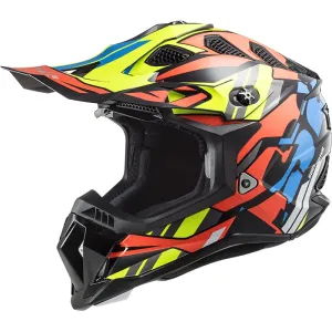 Motokrosová helma LS2 MX700 Subverter Rascal  Gloss Black Fluo Orange  3XL (65-66)