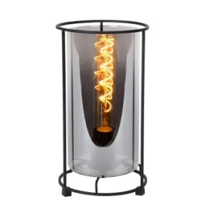 Lucide DOUNIA stolní lampička E27/40W H27.5cm matná černá/Smok