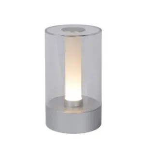 Lucide TRIBUN stolní lampička Led 3W Silbergrey / Glass