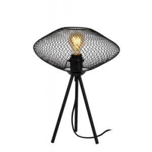 Lucide MESH stolní lampa E27/40W černá