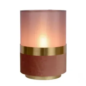 Lucide EXTRAVAGANZA TUSSE stolní lampa Ø15 cm 1xE14 růžová