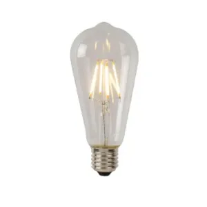 Lucide LED žárovka - okrasné vlákno - Ø 6,4 cm - stmívatelné - 1x5W 2700K - Průhledné 49015/05/60