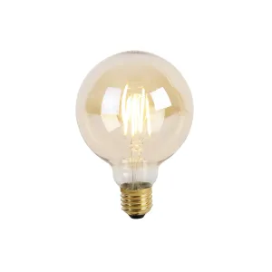 E27 3-stupňová stmívatelná LED lampa G95 Goldline 5W 530 lm 2200K