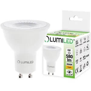 LED žárovka LED GU10 6W = 60W 580lm 3000K Teplá bílá 36° LUMILED