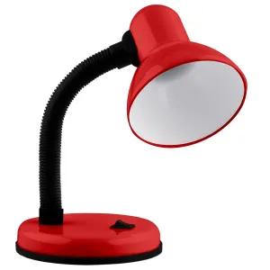 Lumiled Stolní lampa s nastavitelným ramenem E27 Červená
