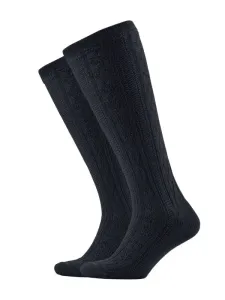 Nadměrná velikost: Lusana, Krojové ponožky ze směsi s vlnou merino Modrá #4796110