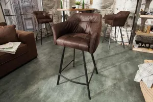 LuxD Designová barová židle Giuliana, antik hnědá