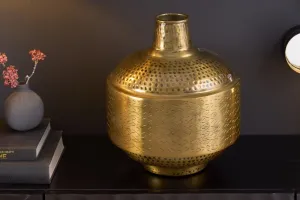 LuxD Designová váza Malia 35 cm antik měděná