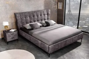 LuxD Designová postel Bailey 180 x 200 cm tmavě šedý samet