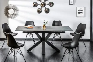 LuxD Designový jídelní stůl Zariah, 180-225 cm, láva - Skladem