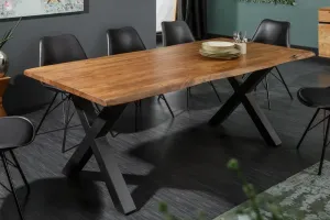 LuxD Deska stolu Massive X Honey 160 cm - tloušťka 35 mm - akácie