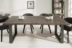 Estila Stylový industriální jídelní stůl z masivu Steele Craft 160cm šedá