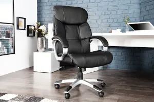 Estila Luxusní kancelářská židle Strong XXL černá