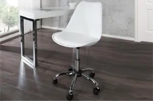 Estila Moderní designová kancelářská židle Scandinavia bílá