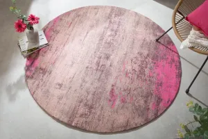 LuxD Designový kulatý koberec Rowan 150 cm béžovo-růžový