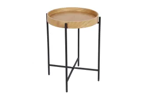 Estila Stylový příruční stolek Cleveland 43cm kruhového tvaru