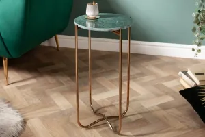 Estila Jedinečný designový příruční stolek Jaspis zelený mramor