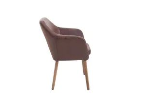 Estila Designová retro židle Dagean hnědá