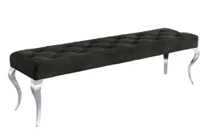 Estila Luxusní čalouněná lavice Modern Barock černá