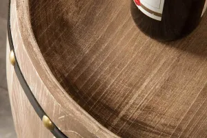 Estila Atypická vinotéka Crawley z masivu v naturálních odstínech 80cm