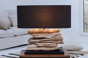 Estila Designová stolní lampa Riverine II černá