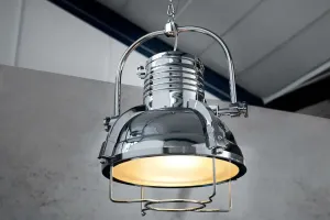 LuxD 16724 Lampa Commercial II 35cm chrom závěsné svítidlo