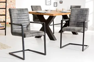 LuxD Designová konzolová židle Imperium, vintage šedá