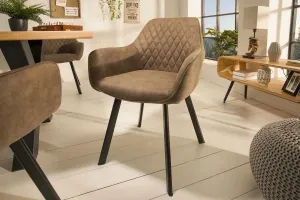 Estila Moderní designová židle Ventura světlehnědá 59cm