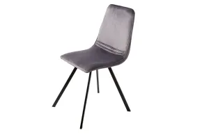 Estila Moderní designová židle Hartlepool Gris sametová