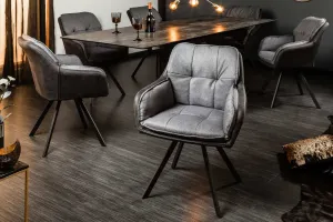Estila Retro židle Dex v šedé barvě 63cm