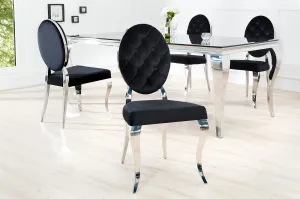 Chesterfield jídelní židle 2 ks ZETHOS Dekorhome Černá