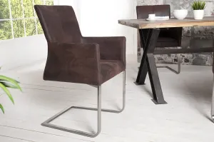 Estila Luxusní elegantní konzolová židle Samson kávová