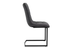 Estila Designová moderní židle Suave II tmavě šedá