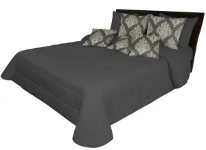Tmavě šedý přehoz na postel s prošívaním #2130415