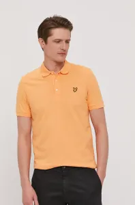 Polo tričko Lyle & Scott pánské, oranžová barva, hladké