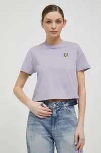 Bavlněné tričko Lyle & Scott fialová barva #5161332